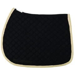 TuffRider Basic All Purpose Pad With Trim And Piping -Equestrian Supplies Shop 100558 JPC TuffRider.Basic .AllPurpose.Saddle.Pad .Trim Piping Black.LightTan.Cream