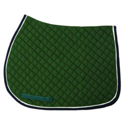 TuffRider Basic All Purpose Pad With Trim And Piping -Equestrian Supplies Shop 100558 JPC TuffRider.Basic .AllPurpose.Saddle.Pad .Trim Piping Hunter.Navy .White