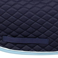 TuffRider Basic All Purpose Pad With Trim And Piping -Equestrian Supplies Shop 100558 JPC TuffRider.Basic .AllPurpose.Saddle.Pad .Trim Piping Navy.LightBlue.White GirthStrap