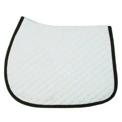 TuffRider Basic All Purpose Pad With Trim And Piping -Equestrian Supplies Shop 100558 JPC TuffRider.Basic .AllPurpose.Saddle.Pad .Trim Piping White.Hunter.Burgundy