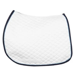 TuffRider Basic All Purpose Pad With Trim And Piping -Equestrian Supplies Shop 100558 JPC TuffRider.Basic .AllPurpose.Saddle.Pad .Trim Piping White.Navy .LightBlue