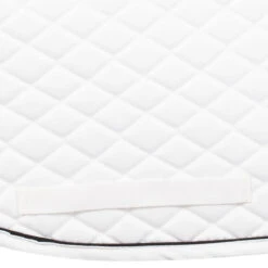 TuffRider Basic All Purpose Pad With Trim And Piping -Equestrian Supplies Shop 100558 JPC TuffRider.Basic .AllPurpose.Saddle.Pad .Trim Piping White.White .Black GirthStrap