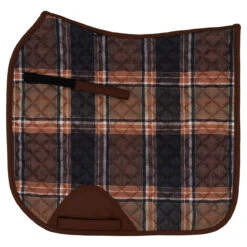 Sixteen Cypress Dressage Pad -Equestrian Supplies Shop 16C DP FP H 16Cypress Dressage.Pad Field.Plaid .Hickory