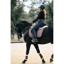 Sixteen Cypress Dressage Pad -Equestrian Supplies Shop 16C DP HB C 16Cypress Dressage.Pad Herringbone.Cognac Lifestyle