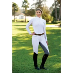 Romfh Sarafina Full Seat Breeches -Equestrian Supplies Shop 468454 ERS Romf.Sarafina.Full .Seat White.Light .Grey Back Front