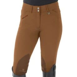 Romfh Ladies Sarafina Euro Seat Knee Patch Breeches -Equestrian Supplies Shop 468455 ERS Romfh.Ladies.Sarafina.Euro .Seat .KneePatch.Breech Classic.Maple