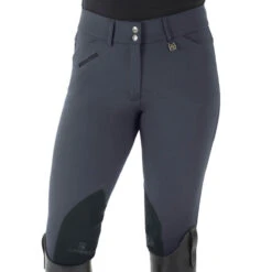 Romfh Ladies Sarafina Euro Seat Knee Patch Breeches -Equestrian Supplies Shop 468455 ERS Romfh.Ladies.Sarafina.Euro .Seat .KneePatch.Breech Pewter
