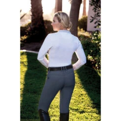 Romfh Ladies Sarafina Euro Seat Knee Patch Breeches -Equestrian Supplies Shop 468455 ERS Romfh.Ladies.Sarafina.Euro .Seat .KneePatch.Breech Pewter Lifestyle