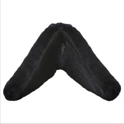 ThinLine Trifecta Half Pad With Sheepskin Rolls -Equestrian Supplies Shop 7416 trifecta.half .pad .w.sheepskin.rolls blk edge