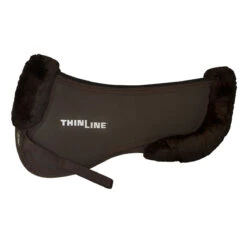 ThinLine Trifecta Half Pad With Sheepskin Rolls -Equestrian Supplies Shop 7416 trifecta.half .pad .w.sheepskin.rolls brwn 1