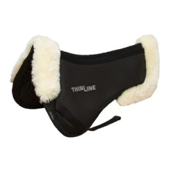 ThinLine Trifecta Half Pad With Sheepskin Rolls -Equestrian Supplies Shop 7416 trifecta.half .pad .w.sheepskin.rolls natural