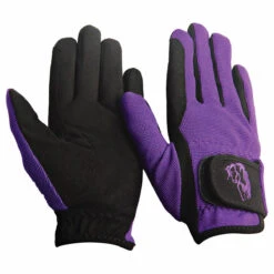 TuffRider Children's Performance Riding Gloves -Equestrian Supplies Shop 9215 tf kids.perf .glvs purple front