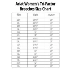 Ariat Women's Tri Factor Grip Knee Patch Breech 19 Ariat Women's Tri Factor Grip Knee Patch Breech -Equestrian Supplies Shop Ariat Breeches Size Charts 600x600 5f0312bd c305 4802 9273 40631f9c33c1