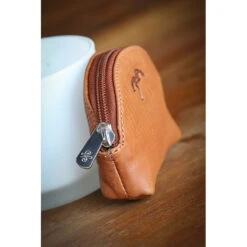 Penelope Coin Purse -Equestrian Supplies Shop CPB French.EQ Penelope Coin.Purse Zipper Brandy