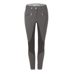 Cavallo Ladies Caja Grip Full Seat Breeches-Cotton -Equestrian Supplies Shop Cavallo Caja.Grip .FS .Cotton Twilight.Graphite Front
