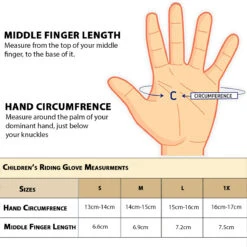 TuffRider Kids Leather Summer Gloves -Equestrian Supplies Shop Children.Riding.Gloves.Sizing.Chart