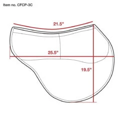 ECP Contoured Correction Eventing Pad -Equestrian Supplies Shop ECP contoured.correction.eventing.pad diagram