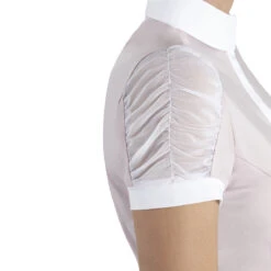 Equiline Women's GinnyG Competition Polo With Microstuds 10 Equiline Women's GinnyG Competition Polo With Microstuds -Equestrian Supplies Shop EQline GinnyG.Show .Polo .Microstuds Violet.Ice Side