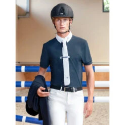 Equiline Men's CeliraC Competition Polo -Equestrian Supplies Shop EQline H00540 CeliraC Blue IRL