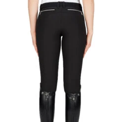 Equiline Women's Ash Riding Breeches With X-Grip Knee Patch 29 Equiline Women's Ash Riding Breeches With X-Grip Knee Patch -Equestrian Supplies Shop EQline N08698 Ash.XGripKP Black Back