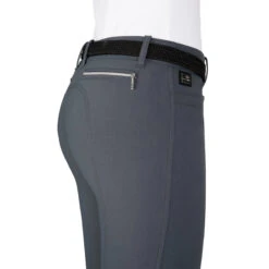 Equiline Women's Ash Riding Breeches With X-Grip Knee Patch 36 Equiline Women's Ash Riding Breeches With X-Grip Knee Patch -Equestrian Supplies Shop EQline N08698 Ash.XGripKP Grey Detail