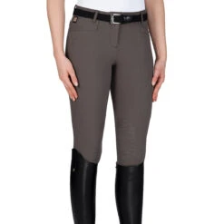 Equiline Women's Ash Riding Breeches With X-Grip Knee Patch 39 Equiline Women's Ash Riding Breeches With X-Grip Knee Patch -Equestrian Supplies Shop EQline N08698 Ash.XGripKP Marsh
