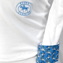 Essex Classics Girls "Lions" Talent Yarn Wrap Collar Long Sleeve Show Shirt -Equestrian Supplies Shop ESL32 W2 Blue.Lions Straight 7ef69b1b b48b 435a bb2c c26650579193