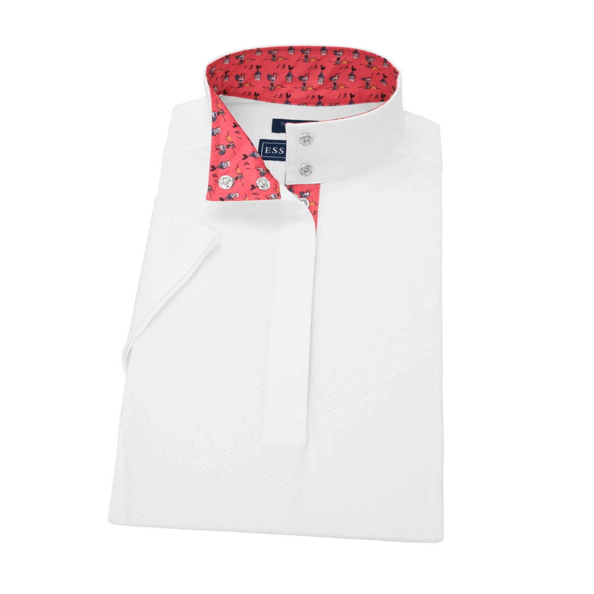 Essex Classics Ladies "Roosters" Talent Yarn Straight Collar Short Sleeve Show Shirt 7 Essex Classics Ladies "Roosters" Talent Yarn Straight Collar Short Sleeve Show Shirt - Image 5