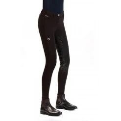EGO 7 Women's Dressage FG Breech -Equestrian Supplies Shop Ego7 Dressage.FG .Breeches Chocolate Side