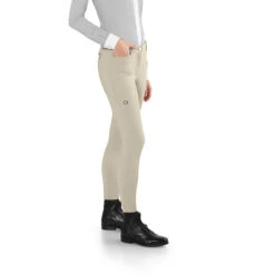 EGO 7 Women's Jumping EJ Knee Patch Breech -Equestrian Supplies Shop Ego7 Jumping.EJ Beige Side