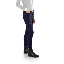 EGO 7 Women's Jumping EJ Knee Patch Breech -Equestrian Supplies Shop Ego7 Jumping.EJ Navy Side