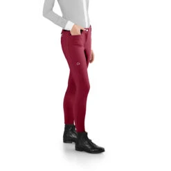 EGO 7 Women's Jumping EJ Knee Patch Breech -Equestrian Supplies Shop Ego7 Jumping.EJ Raspberry Side