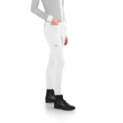 EGO 7 Women's Jumping EJ Knee Patch Breech -Equestrian Supplies Shop Ego7 Jumping.EJ White Side