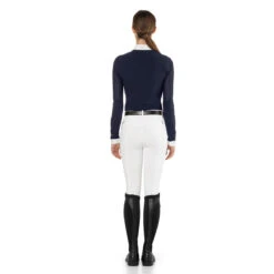 EGO 7 Women's Nina Long Sleeve Show Shirt -Equestrian Supplies Shop Ego7 Womens.Nina .LS .Show .Shirt Navy Back