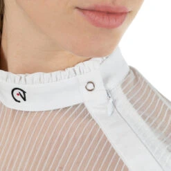 EGO 7 Women's Nina Long Sleeve Show Shirt -Equestrian Supplies Shop Ego7 Womens.Nina .LS .Show .Shirt White Detail