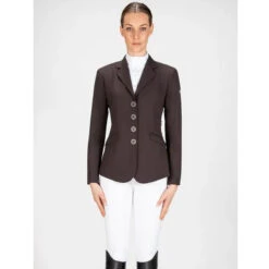 Equiline Women's GAIT Show Coat In X-Cool Evo -Equestrian Supplies Shop Equiline XCool brown 04133.1587582462.1280.1280