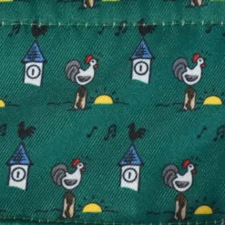 Essex Classics Ladies "Cock-a-Doodle-Do" Talent Yarn Straight Collar Long Sleeve Show Shirt -Equestrian Supplies Shop Essex.Classics Cock a doodle do Show.Shirt ESL35 W3 Green.Roosters Swatch 00