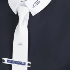 Equiline Men's CeliraC Competition Polo -Equestrian Supplies Shop H00540 EQline CeliraC Blue Detail