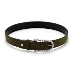 Hannah Childs Twisted Bit Belt -Equestrian Supplies Shop HC SuedeBeltForest