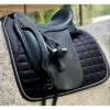 Halter Ego Satin Classic Saddle Pad -Equestrian Supplies Shop HEgo EBNY DRSG HalterEgo Satin.Classic.Quilted.Saddle.Pad .Dressage Ebony