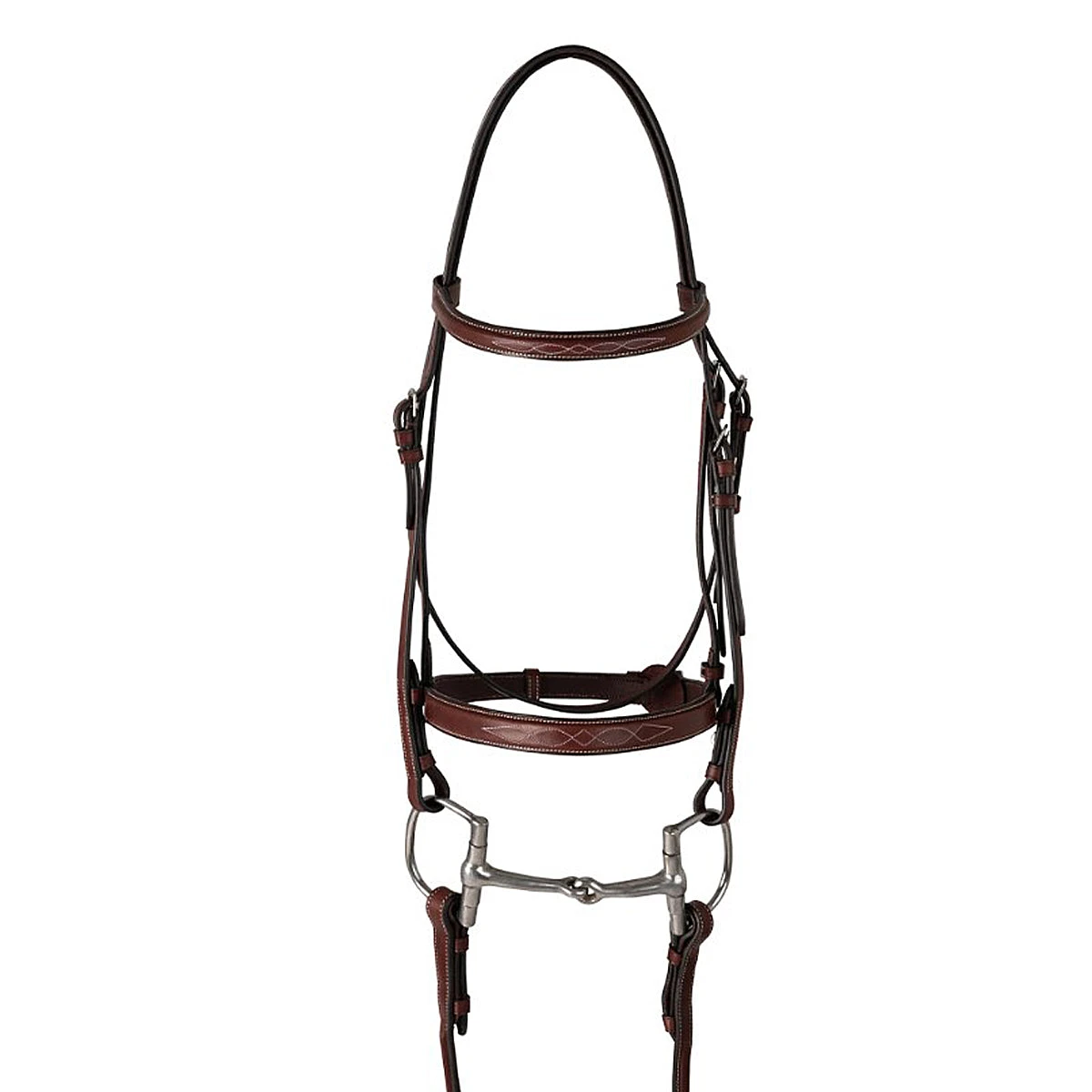 Huntley Equestrian Classic Fancy Stitched Hunter Bridle With Reins 3 Huntley Equestrian Classic Fancy Stitched Hunter Bridle With Reins