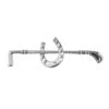 Exselle Horseshoe & Crop Stock Pin -Equestrian Supplies Shop Intrepid Stock.Pin .Horse .Shoe Silver