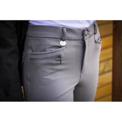 Jump'in Unisex Junior Sacha Breeches -Equestrian Supplies Shop Jump.In Unisex.Junior.Sacha .Breeches Grey Pocket