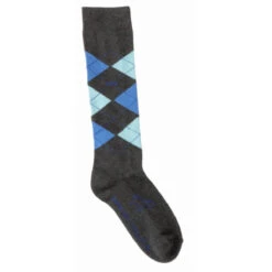 USG Karo Socks 37 USG Karo Socks -Equestrian Supplies Shop KARO KL.USG Socks Drk.Grey .Ryl .Aqua Front