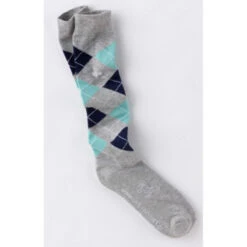 USG Karo Socks 25 USG Karo Socks -Equestrian Supplies Shop KARO KL.USG Socks Grey.Mint .Nvy Front