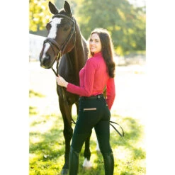 KL Select Gabrielle Knee Patch Breech -Equestrian Supplies Shop KLSelect Gabrielle.KP .Breach Black.Cognac Lifestyle
