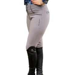 KL Select Gabrielle Knee Patch Breech -Equestrian Supplies Shop KLSelect Gabrielle.KP .Breach Grey.Navy