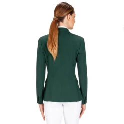 Equiline Women's Hayley Hunter Show Coat In X-Cool Evo -Equestrian Supplies Shop M00874 EQuiline Hayley.Hunter Green Back