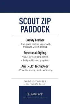 Ariat Women's Scout Zip Up Paddock Boot -Equestrian Supplies Shop MKT1361 ScoutCollection English Product Cards 4x6 1