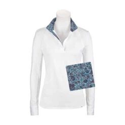 RJ Classics Maddie Jr. 37.5 Show Shirt -Equestrian Supplies Shop Maddie MD500JJ Blue Paisley swatch